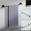 Matte Black Bathroom Hardware Set 4 Pieces,Towel Bar Set Stainless