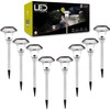 Morvat LED Solar Powered Outdoor Landscape Path Lights with Stainless