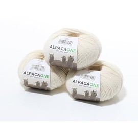 150 g 100% Baby Alpaca Wool 112 m 4-4.5 Needle Size Nm 4/9 Knitting Crochet Yarn Knitting Wool, Colour: Natural
