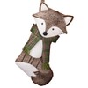 VALERY MADELYN Fox Santa Stocking 21 Inch Christmas Stocking for