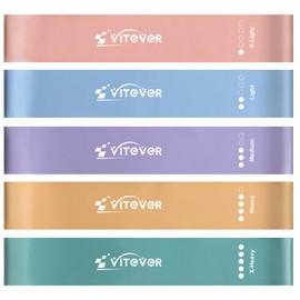 Resistance Bands for Working Out, Exercise Bands Resistance Band for Physical Therapy, Stretch Bands for Legs, Arm, Whole-Body Fitness, Booty, Stretching, Women & Men Workout Bands, Set of 5