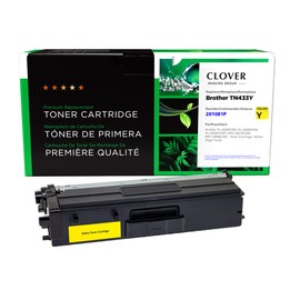 Clover Remanufactured Toner Cartridge Replacement for Brother TN433Y | Yellow | High Yield