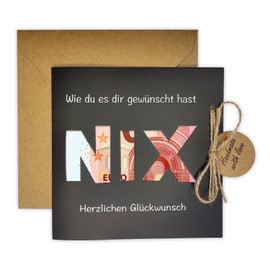 Money Gift Envelopes for Anyone Who Wants Nothing, Nix Gift for Birthday, Travel, Holiday, Wedding, Christmas, Original Funny Gifts for Men and Women