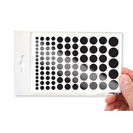 Webcam/Camera Vinyl Covers | 95 Low-Tack Restickable Webcam Stickers | 5-Sizes | Black 95-Pack (Ultra Glossy)