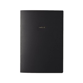 Daigo Isshoni. Notebook, B6, 0.2 inches (5 mm), Square Shaped, Black, Bulk Pack, Set of 5 R1705