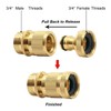SICILAMIU Garden Hose Quick Connector, Solid Brass 3/4 inch GHT