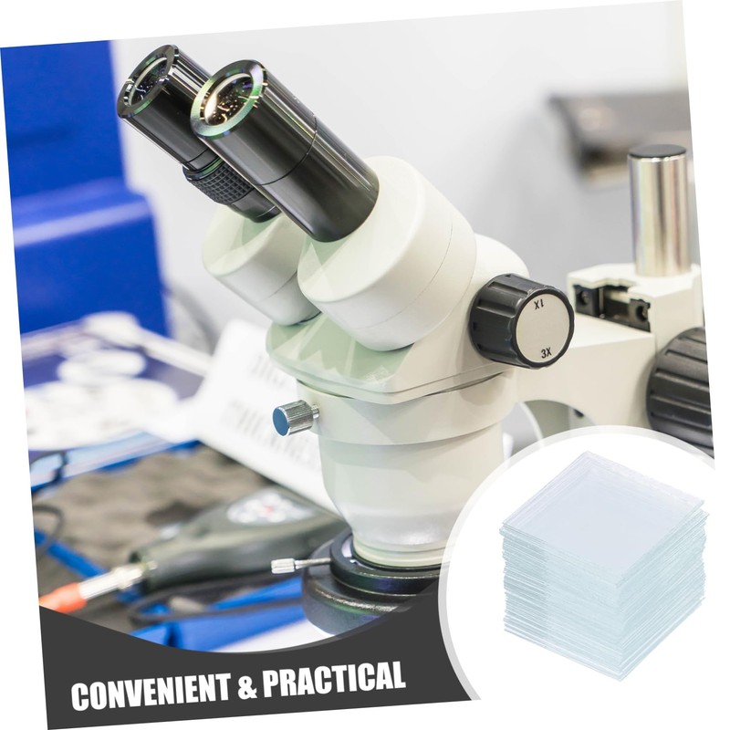 NAMOARLY 500Pcs Microscope Slides and Square Cover Glasses Cover Slips