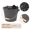 Poofzy Ash Bucket with Lid, 1.3 Gallon Ash Bucket for