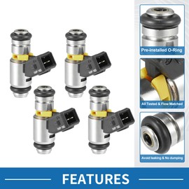 A ABSOPRO Fuel Injector NO.71724544/71724545 For Alfa Romeo MiTo 2011-2018 1.4 For Fiat Panda 2010-2013 1.2 Black 4pcs