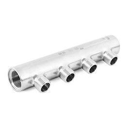 Kingbull 4 Way Distribution Water Manifold Air Flow Pump Tubing Thread 4 Positions Inline Quick Adapter Air Hose Manifold Underfloor Heating System Distributor Closed