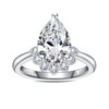 Raivari Moissanite Engagement Rings 4.14cttw Pear Cut Promise Rings D