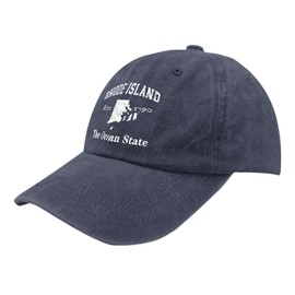 Paunook Rhode Island The Ocean State Trucker Hat Mesh Hat Navy Blue Men's Hats Gifts for Dad Hiking Cap