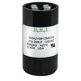 JustCapacitors USA Motor Start Capacitor 216-259 Mfd (microfarads) uF 125VAC Universal Fit for Electric Motor Applications 1-7/16 in Diameter 2-3/4 in Height