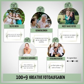 Fotospiel Wedding XXL by snaPmee - 100+9 Photo Tasks - Wedding Game for Guests and Newlyweds (Eucalyptus Deluxe)