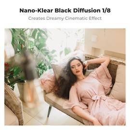K&F Concept 58mm Black Diffusion 1/8 Filter, Mist Dreamy Cinematic Effec Filter for Video/Vlog/Portrait Photography K-Series