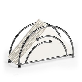 Zoyiancy Napkin Holder for Dinner Table, Metal Decor Paper Napkins Holder, Modern Napkin Dispenser for Countertop Kitchen Bar(Black)