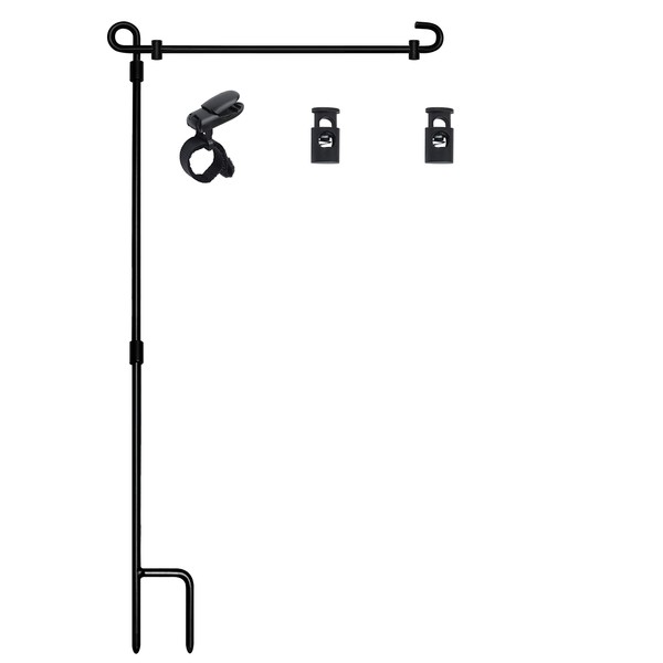 HOOSUN Garden Flag Stand, Premium Garden Flag Pole Holder Metal