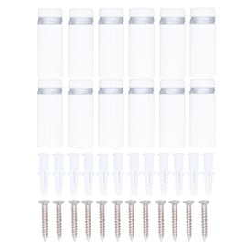 12Pcs Standoff Screws Stainless Steel Wall Sign Advertising Hardware Nail for Acrylic 12x30mm