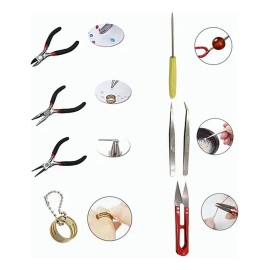 Kit De 8 Pinzas Para Bisutera Y Joyera Herramientas De Precisin De Acero Mango Antideslizante Y Ergonmico Estuche De Transporte  Ideal Para Artesana  
