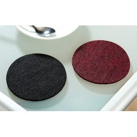 Felt Coasters, Burgundy Red