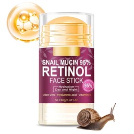 ARCHIDATE Retinol Face Stick, Retinol Firming Serum Stick with 95% Snail Mucin, Anit Aging, Reduce Fine Lines, Firming & Lifting Skin, Face Moisturizer Balm Stick for Day and Night Deep Hydration
