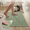 AMOAMI Unique Woven Bath Mat, Super Absorbent Non Slip Bath