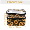 Ipetboom Sunflower Skincare Bag Makeup Bag Zipper Large Capacity Toiletry