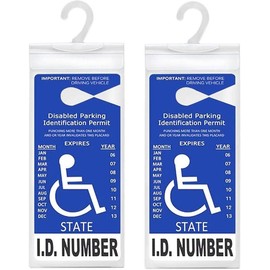 Car Handicap Placard Holder 10.6" x 5", Ultra Transparent Plastic - Pack: Pack 6