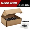 Richeer 12x1.5 ET (Extended) Black Open Ended Lug Nuts for