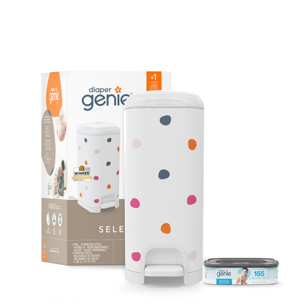 Diaper Genie Select Pail (Multi-Color Polka Dot) is Made of