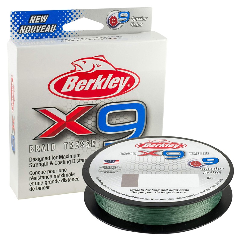 Berkley X9 Lo-Vis Pesca Trenzada De Seda Verde