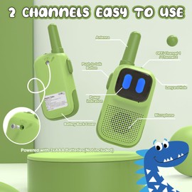 Holiky Toys for 3-12 Year Old Girls Boys, Walkie-Talkies for Kids 2 Pack 1000FT Long Range with 2 Channels, Handheld Kids Walky Talky Educational Electronic Outdoor Toys for Outside Camping Hiking