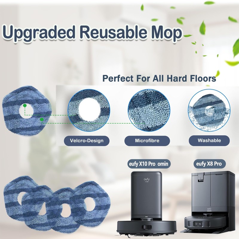 9 Pcs Replacement Parts kit Compatible with eufy X10 Pro