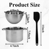 Double Boiler Pot Set with Silicone Spatula, 2000ML/2.1 QT Chocolate