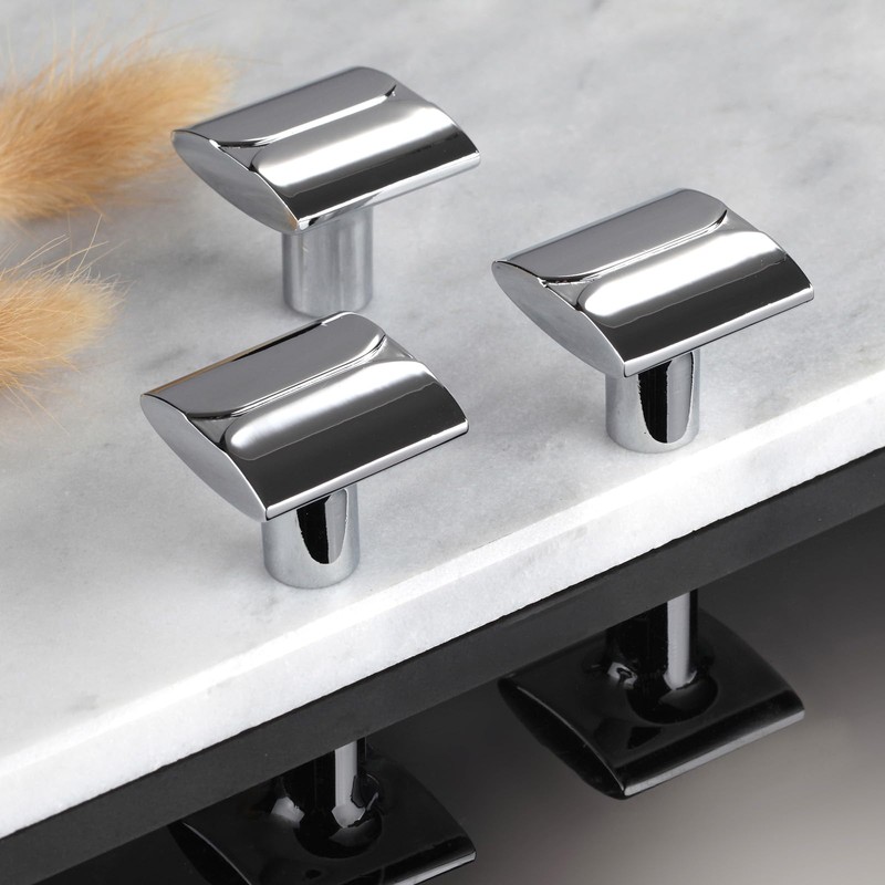 AITITAN 10 Pack Polished Chrome Cabinet Knobs Silver Cabinet Knobs,