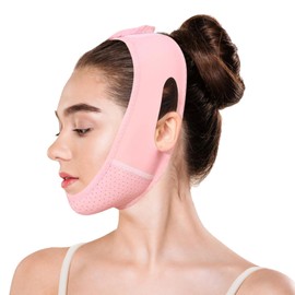 Double Chin Lift V Line Mask, Reusable Face Slimming Strap for Women & Men, V-Shaped Chin Strap for Jawline Lifting, Double Chins Reducer for Sleeping, Anti-Sagging & Facial Contouring