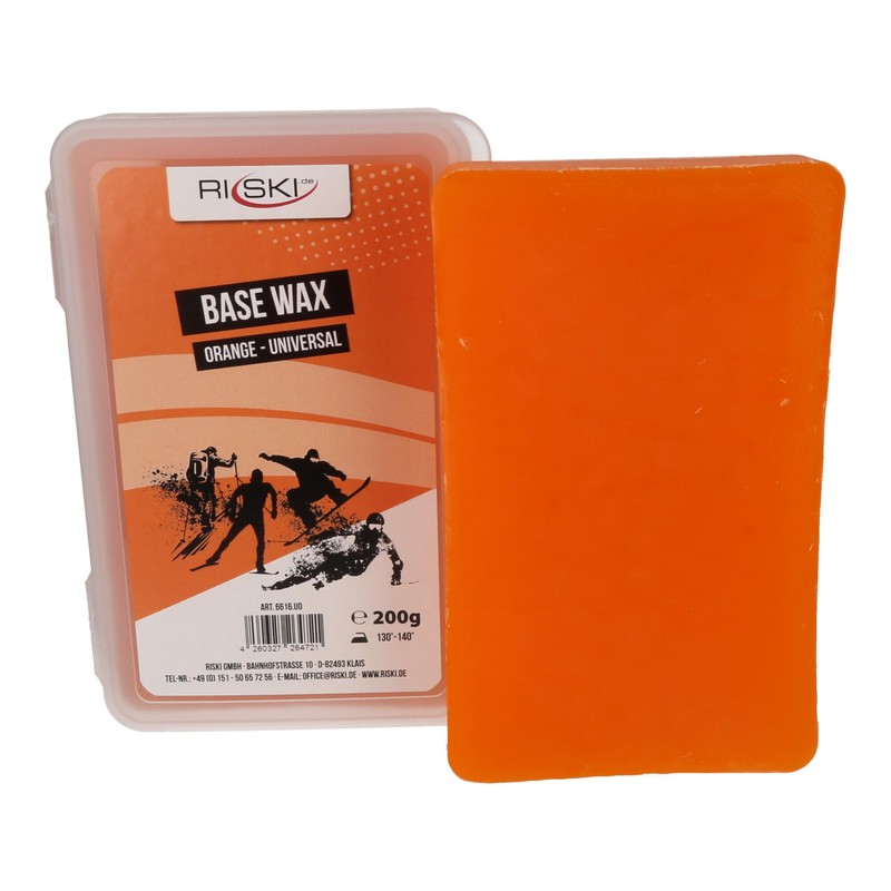 RiSki Ski Wax Base Wax Universal Orange 200 g