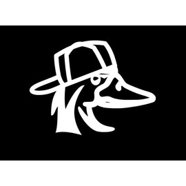 Thistle Brook Cottage Duck with Hat Cool Duck Hunting Outdoors Camping Nature Car Decal 5.5 x 5.5 White Vinyl Hunting Truck Rear Window Windshield