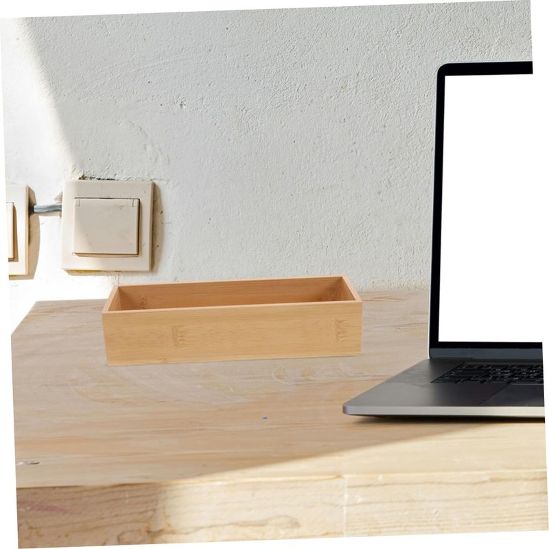 Alipis Bamboo Silverware Tray 3pcs Wooden Drawer Organiser Organiser Box