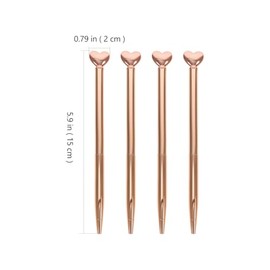 TEHAUX 12 Piezas Amo La Pluma De Metal Bolgrafos De Tinta De Escritura De Corazn Bolgrafos De San Valentn Pluma Ergonmica Para Estudiantes Porttil De 