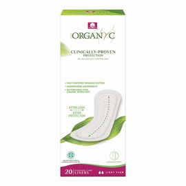 Organyc Panty Liners - Light Extra Long, 20 Pads