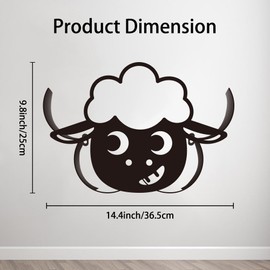 WADORN Funny Sheep Metal Toilet Paper Holder, Animal Sheep Decorative Toilet Paper Storage for Extra 8 Rolls Funny Freestanding Animal Decor Paper Roll Organizer for Farmhouse Bathroom Cabinet Space