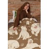 Infinite Pack Golden Retriever Blanket | Dog Pattern Fleece Throw