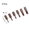 uxcell Slotted Bits Set 6pcs 1/4 Inch Hex Shank Magnetic