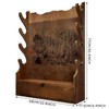Yuntau Four Gun Wooden Gun Display Rack with Cabinet Storage