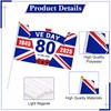 15Pcs VE Day Anniversary Hand Flags, 14 * 21cm Victory