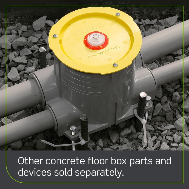 Leviton + FBBOX-GY + 2-Gang Concrete Floor Box System +