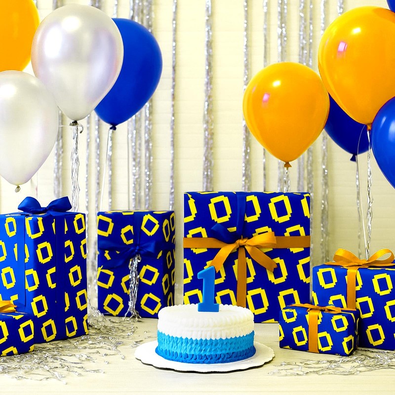 30pcs Tissue Paper Sheets, 20x14in Gold Ring Blue Cute Tissue