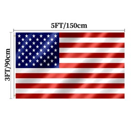 American Flags for Outside 3x5 FT USA Flag Double Stitched Vivid Color Fade Proof Outdoor American Flag Decor With Brass Grommets(America)
