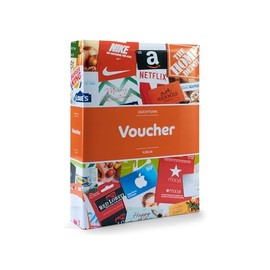 Leuchtturm 368621 Voucher Album for 60 Vouchers - with 16 Sleeves for A4, A5, Credit Card Sizes, 330 x 250 mm, Multi-Coloured